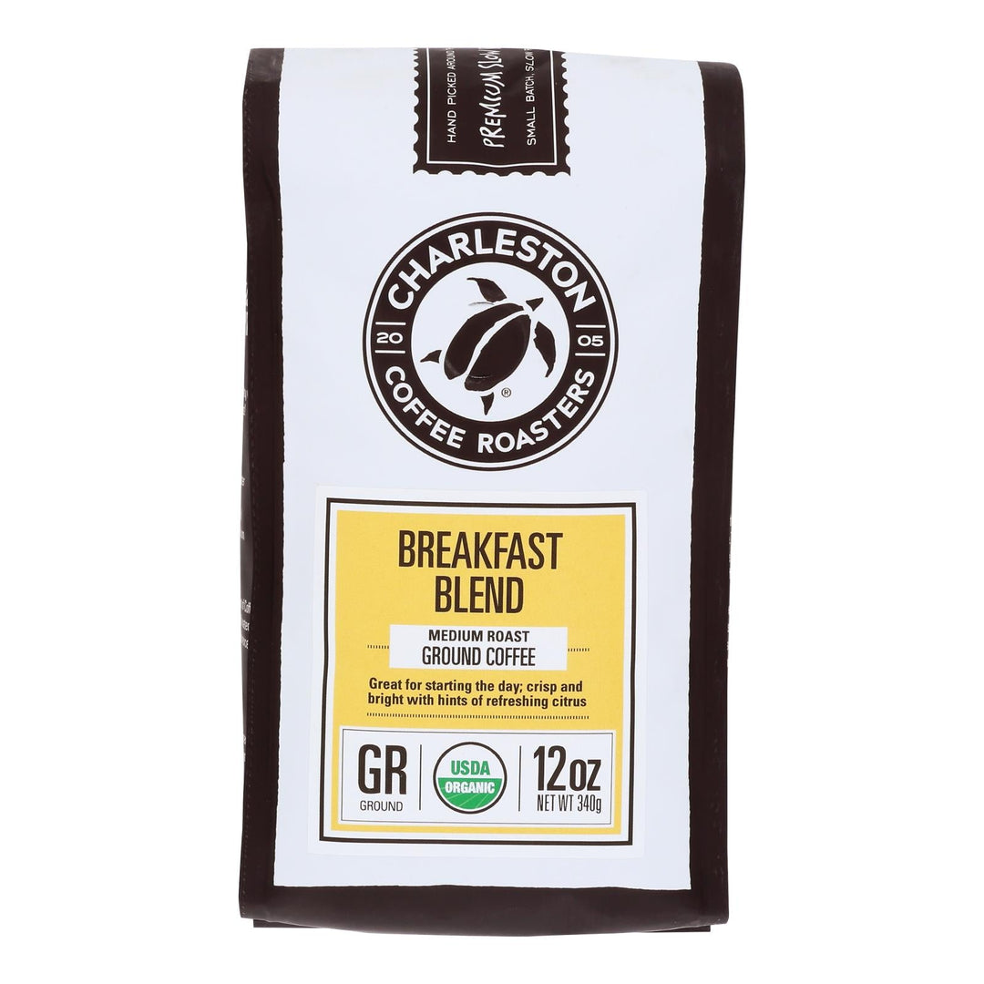 Charleston Coffee Roasters - Coffee Breakfast Ground - Case Of 6 - 12 Oz - Maras Green